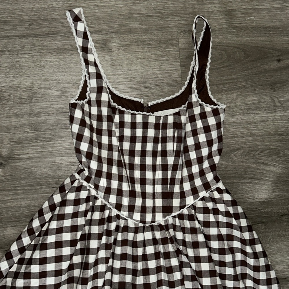 🩷Firm Price🩷 NWOT WAYF Plaid Drop-Waist Midi Dress - Picture 6 of 12